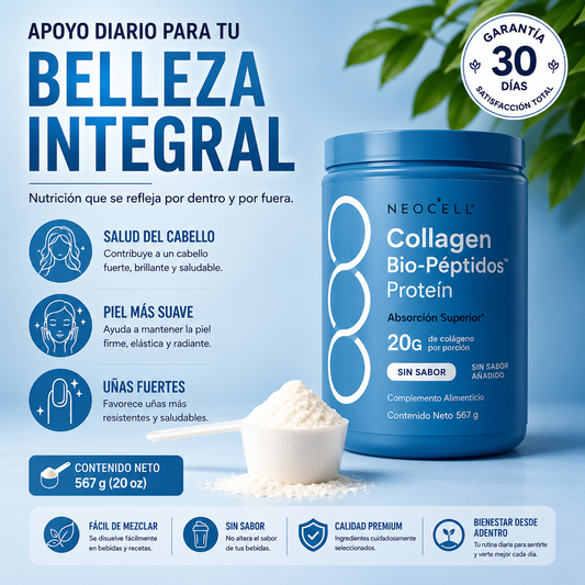 Colágeno en Polvo NeoCell Biopéptidos | 300g · 30 Servicios